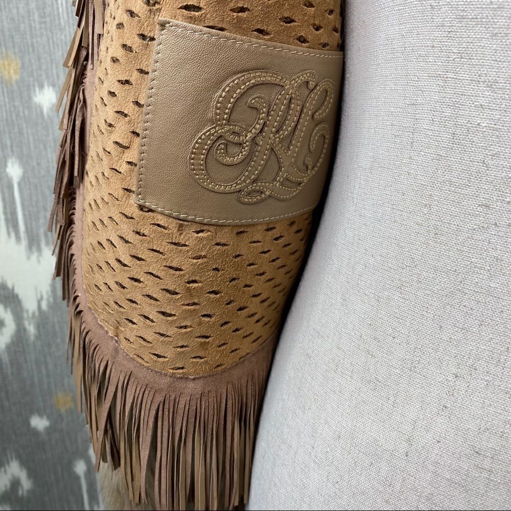 Ralph Lauren ‘15 Collection Tan Italian Lamb Shearling & Suede Fringe Jacket - Picture 8 of 16
